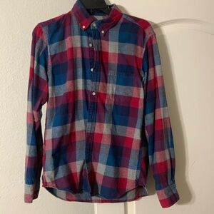 Flannel-Red with Blue